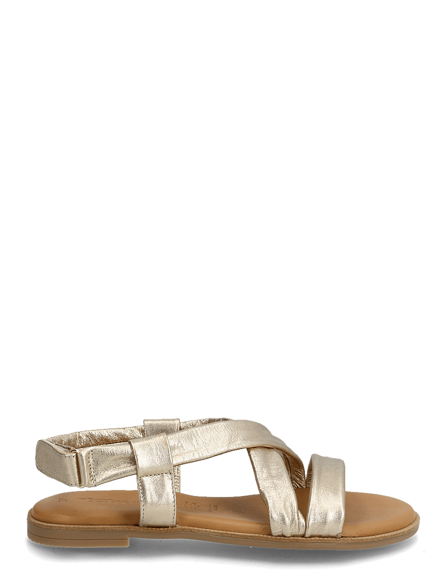 Tamaris - Women Sandals - flache sandalen - light gold - 1
