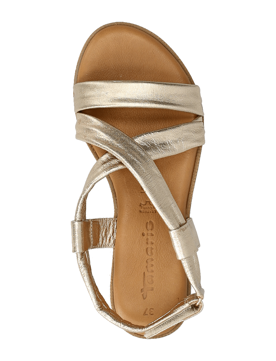 Tamaris - Women Sandals - flache sandalen - light gold - 3