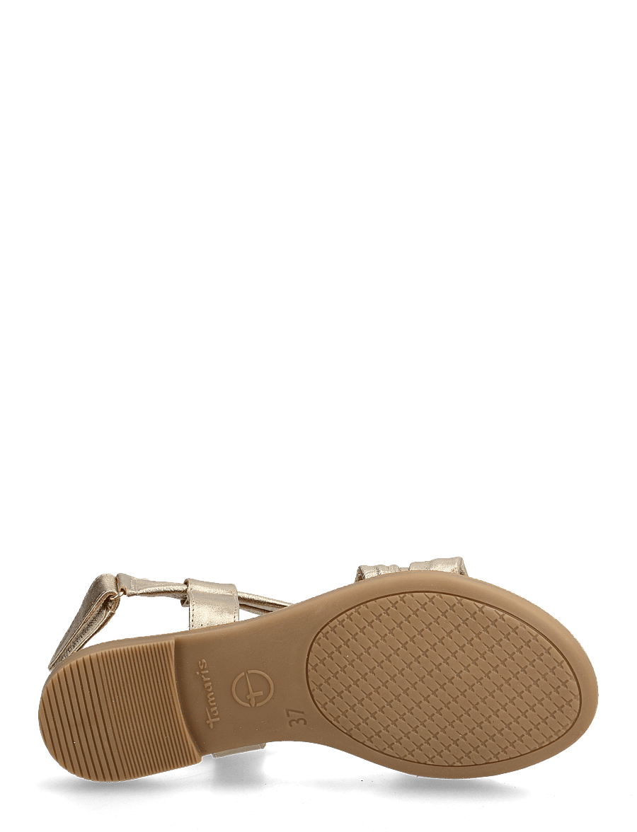 Tamaris - Women Sandals - flache sandalen - light gold - 4