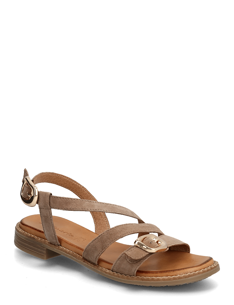Tamaris - Women Sandals - flache sandalen - taupe suede - 0