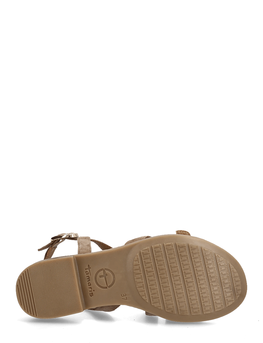 Tamaris - Women Sandals - flache sandalen - taupe suede - 4