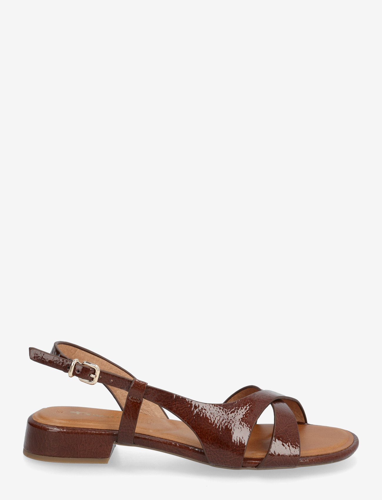 Tamaris - Women Sandals - kontsata sandaalid - cognac patent - 1