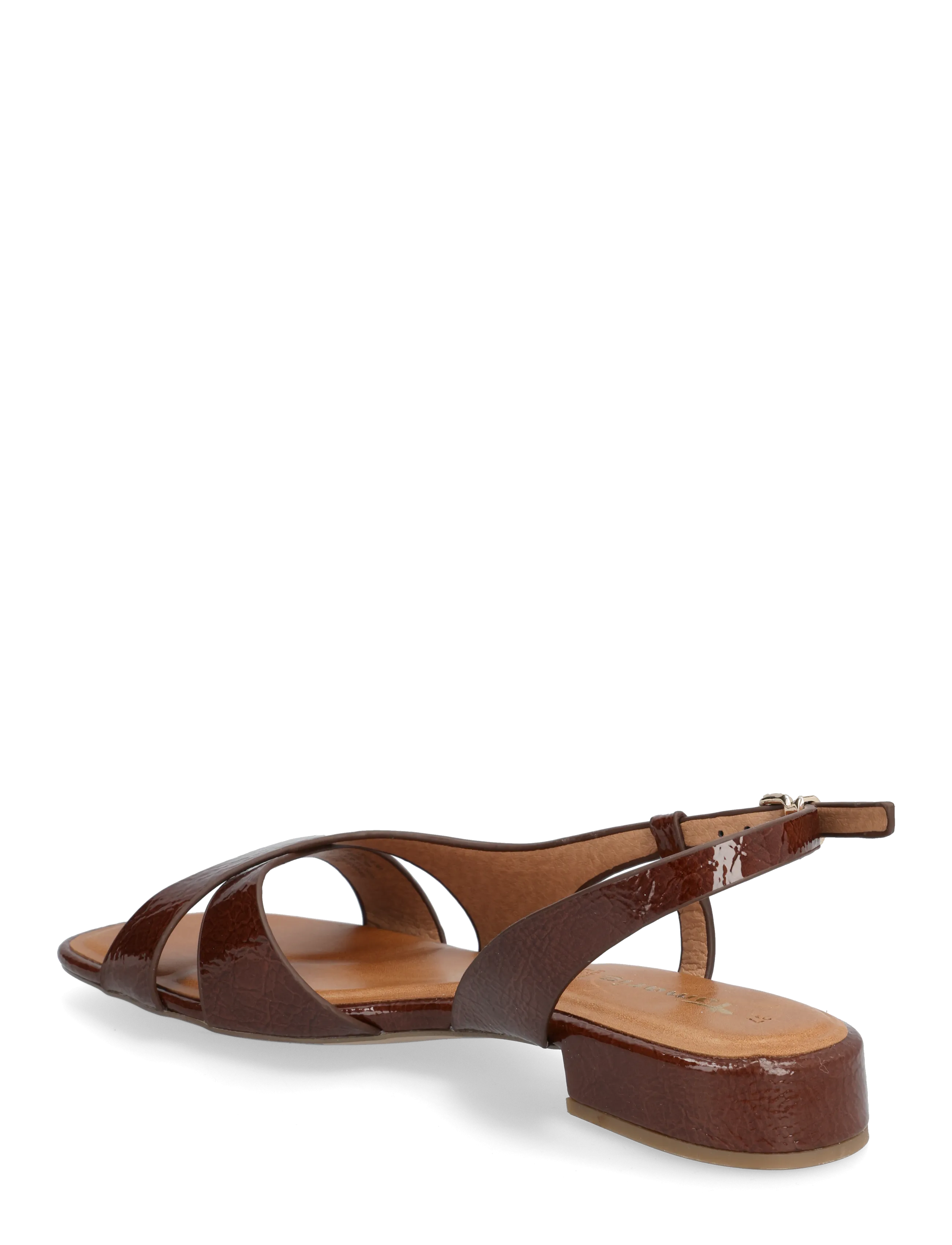 Tamaris - Women Sandals - flat sandals - cognac patent - 2
