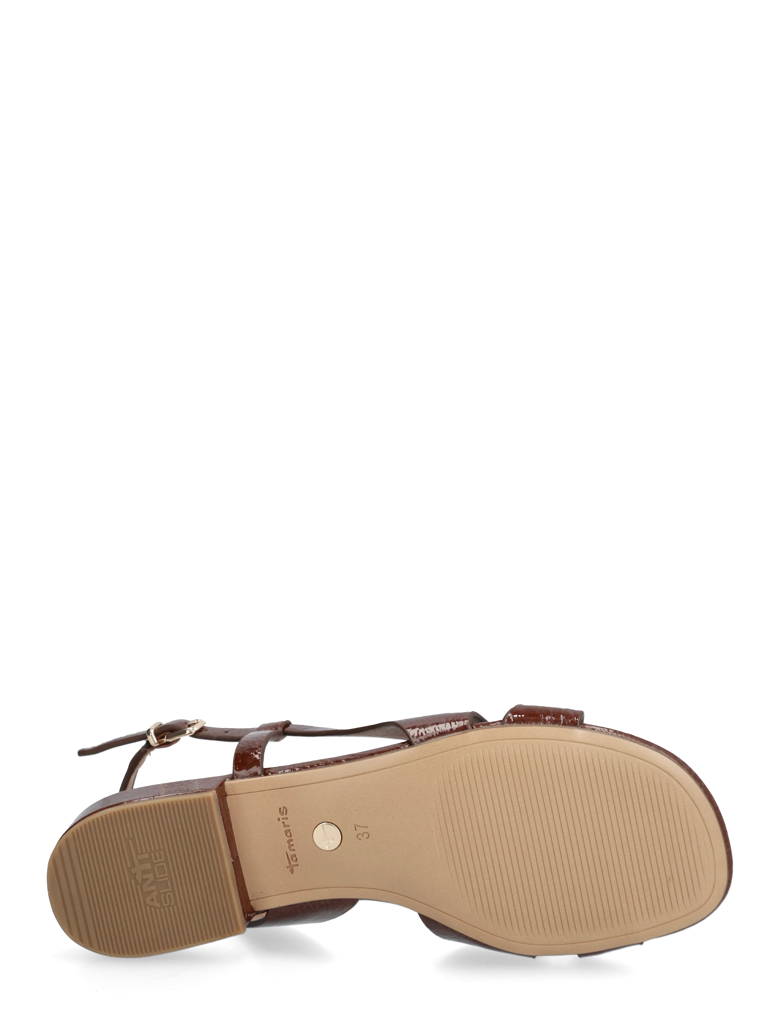 Tamaris - Women Sandals - flat sandals - cognac patent - 4