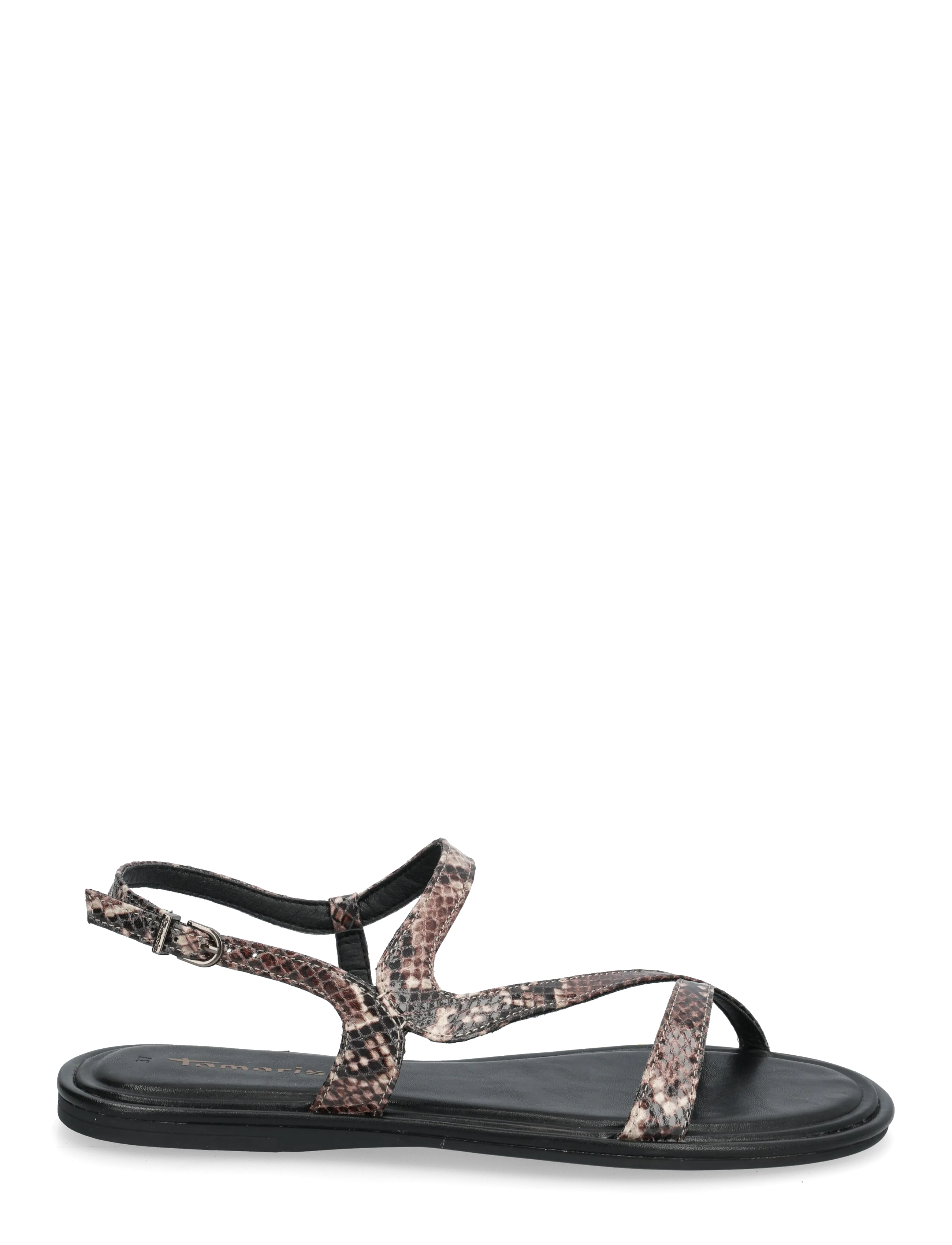 Tamaris - Women Sandals - platta sandaler - brown snake - 1