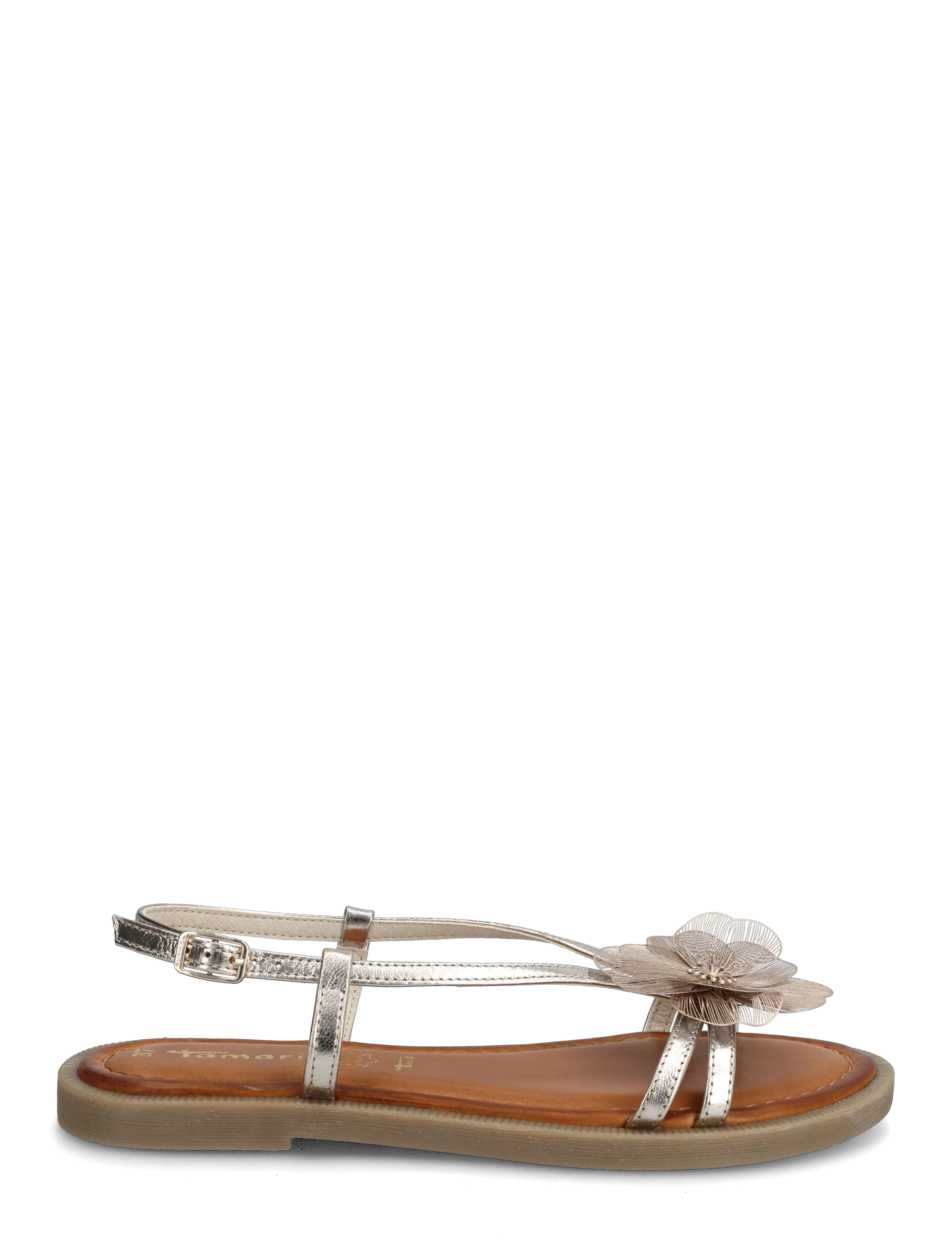 Tamaris - Women Sandals - flache sandalen - light gold - 1