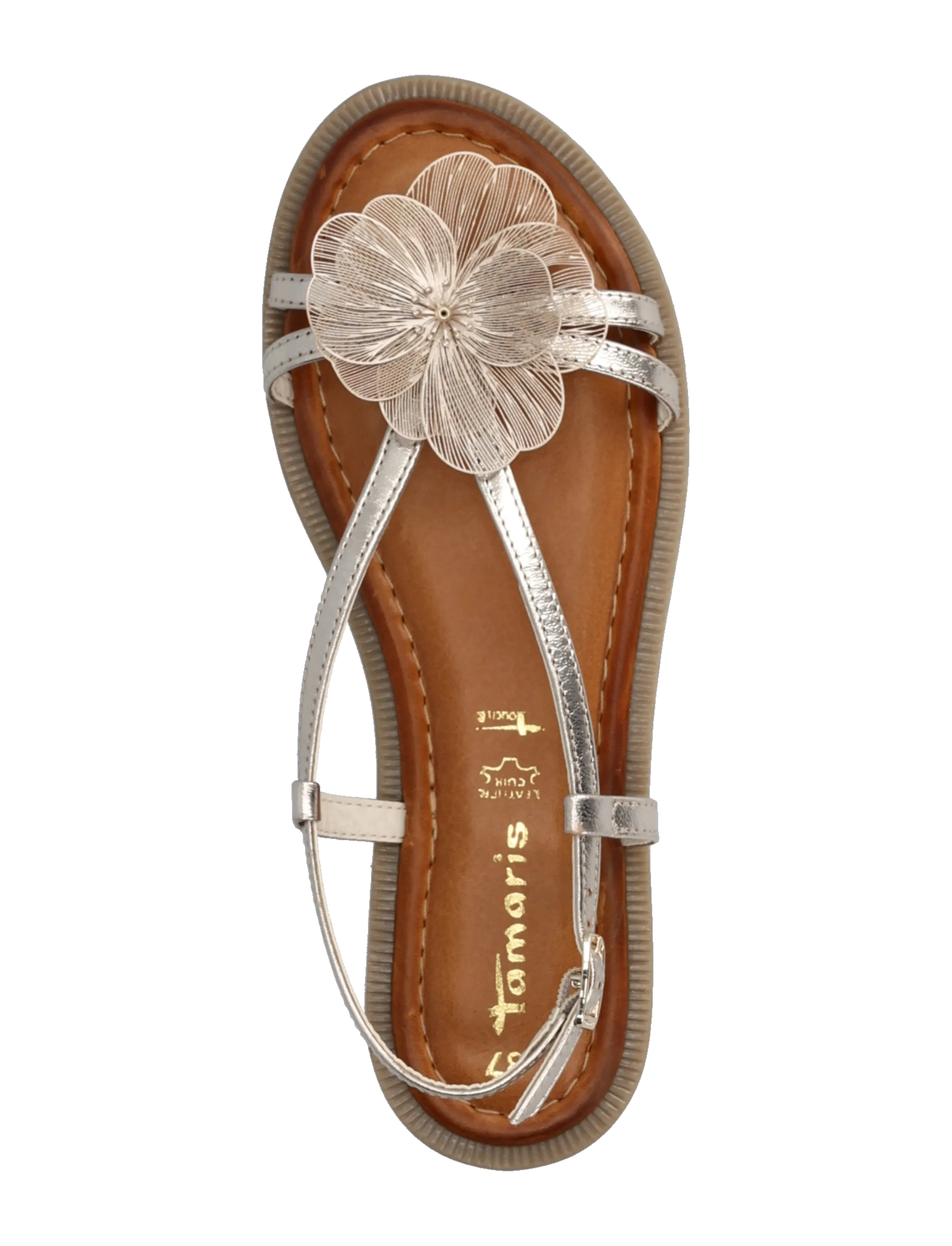 Tamaris - Women Sandals - flache sandalen - light gold - 3