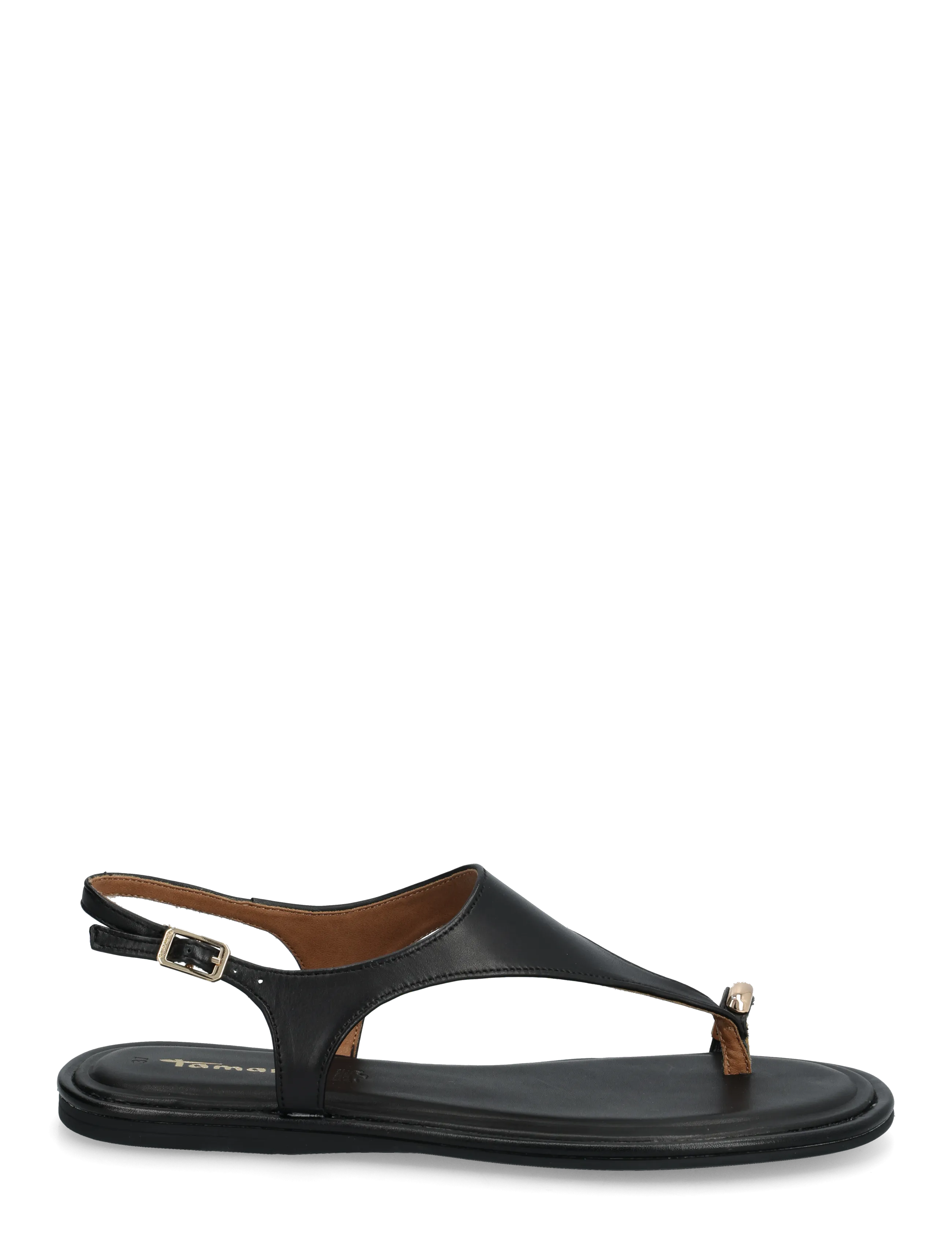 Tamaris - Women Sandals - platta sandaler - black leather - 1