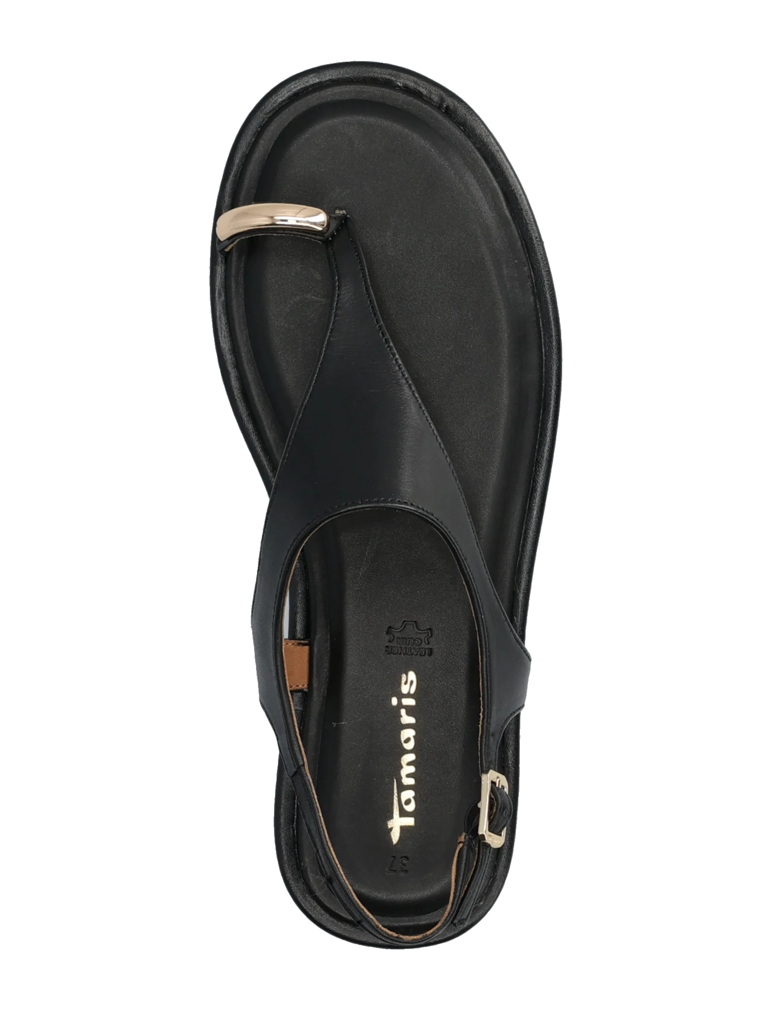 Tamaris - Women Sandals - platta sandaler - black leather - 3