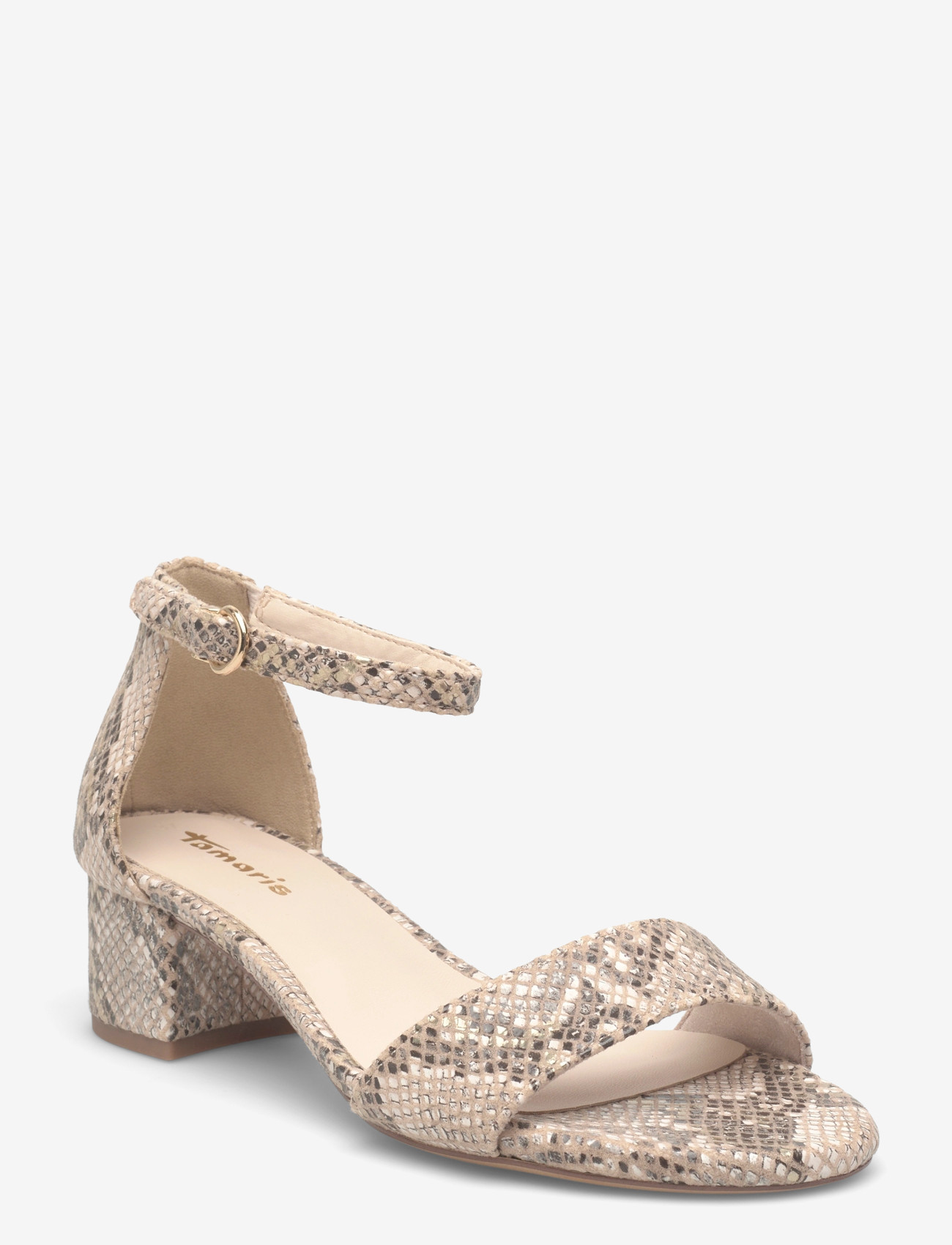 Tamaris - Women Sandals - sandaler med hæl - beige snake - 0