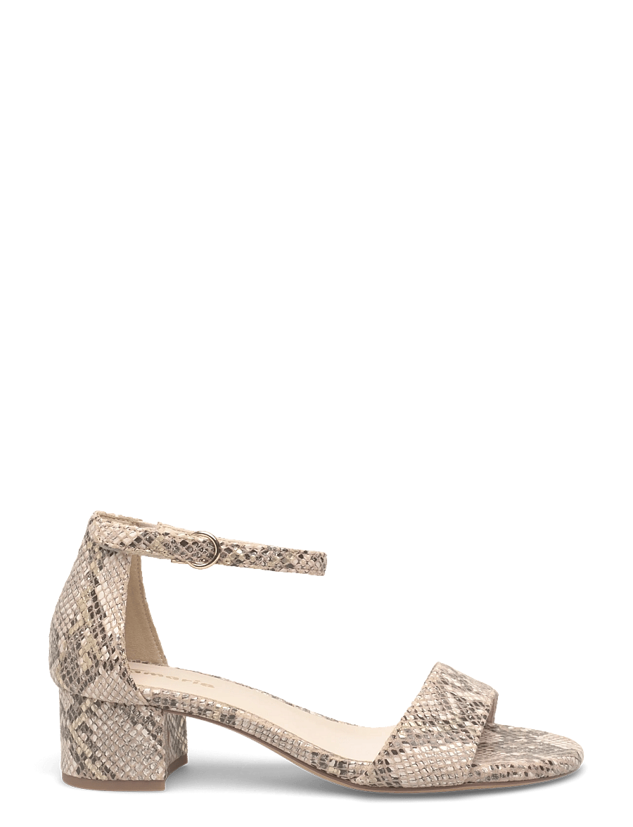 Tamaris - Women Sandals - augstpapēžu sandales - beige snake - 1