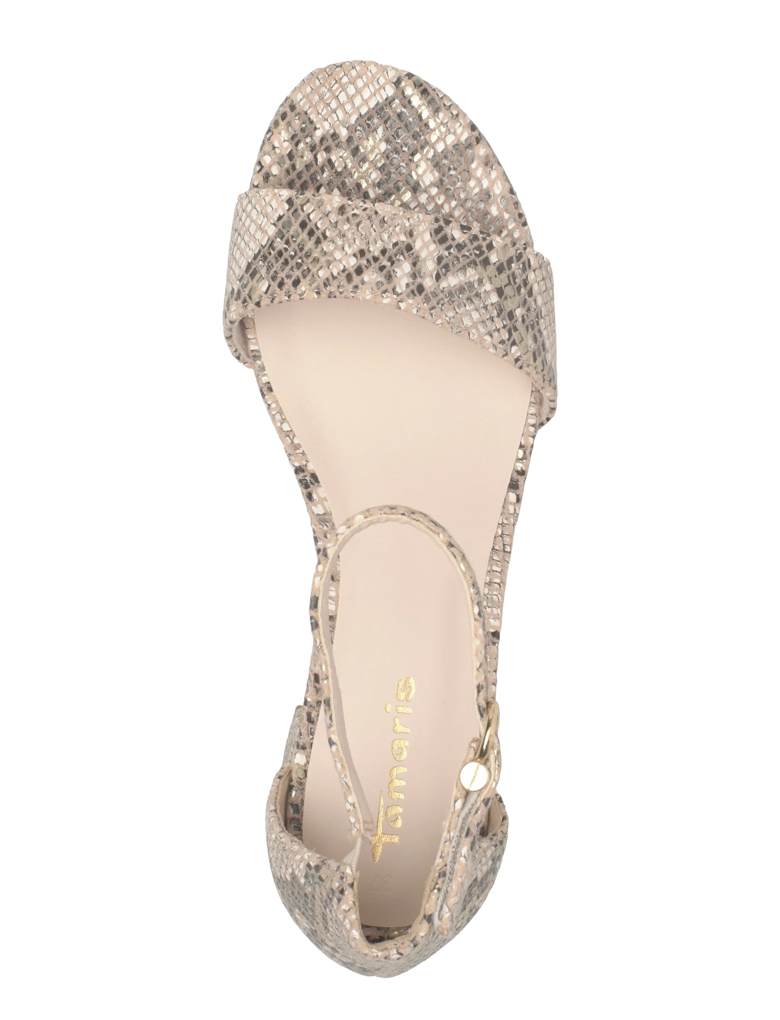 Tamaris - Women Sandals - augstpapēžu sandales - beige snake - 3