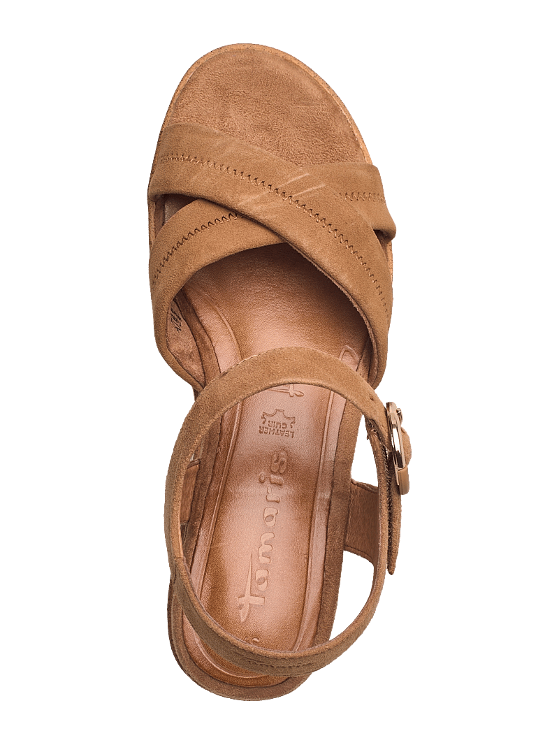 Tamaris - Women Sandals - lahtised kontsakingad - camel - 3