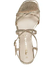 Tamaris - Women Sandals - sandaler med hæl - light gold structure - 1