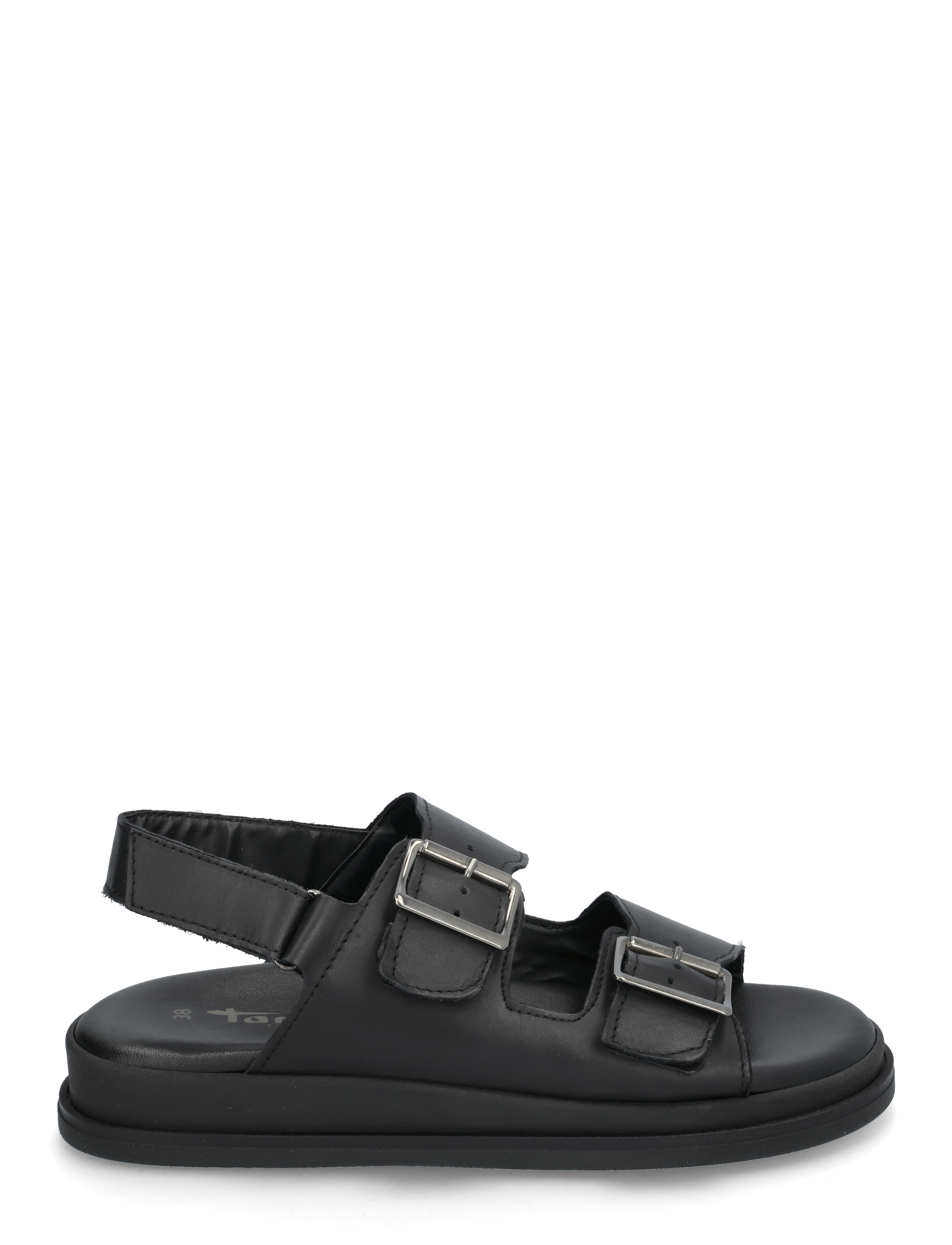 Tamaris - Women Sandals - sandales plates - black leather - 1