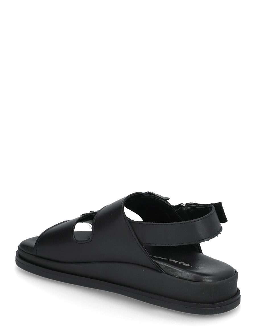 Tamaris - Women Sandals - sandales plates - black leather - 2