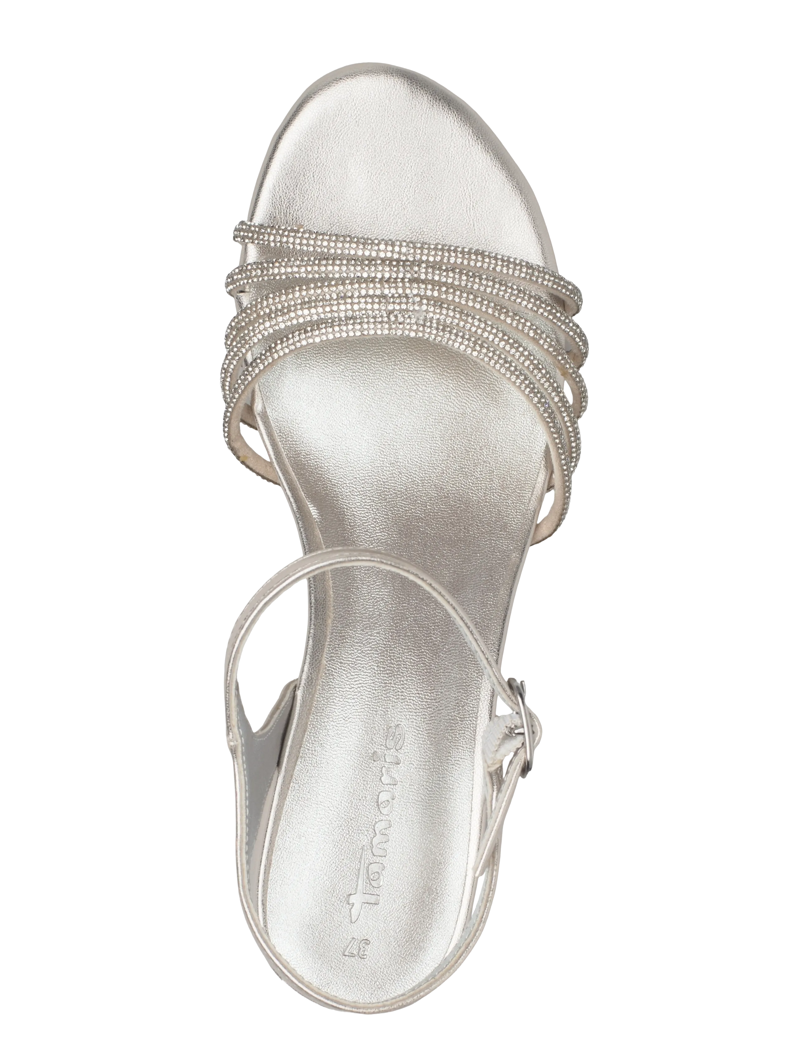 Tamaris - Women Sandals - sandalar með hæl - platinum - 3