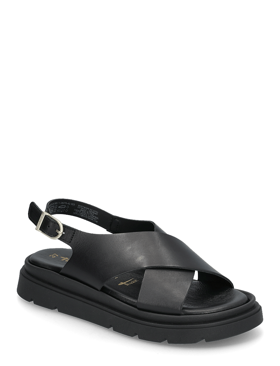 Tamaris - Women Sandals - flade sandaler - black leather - 0