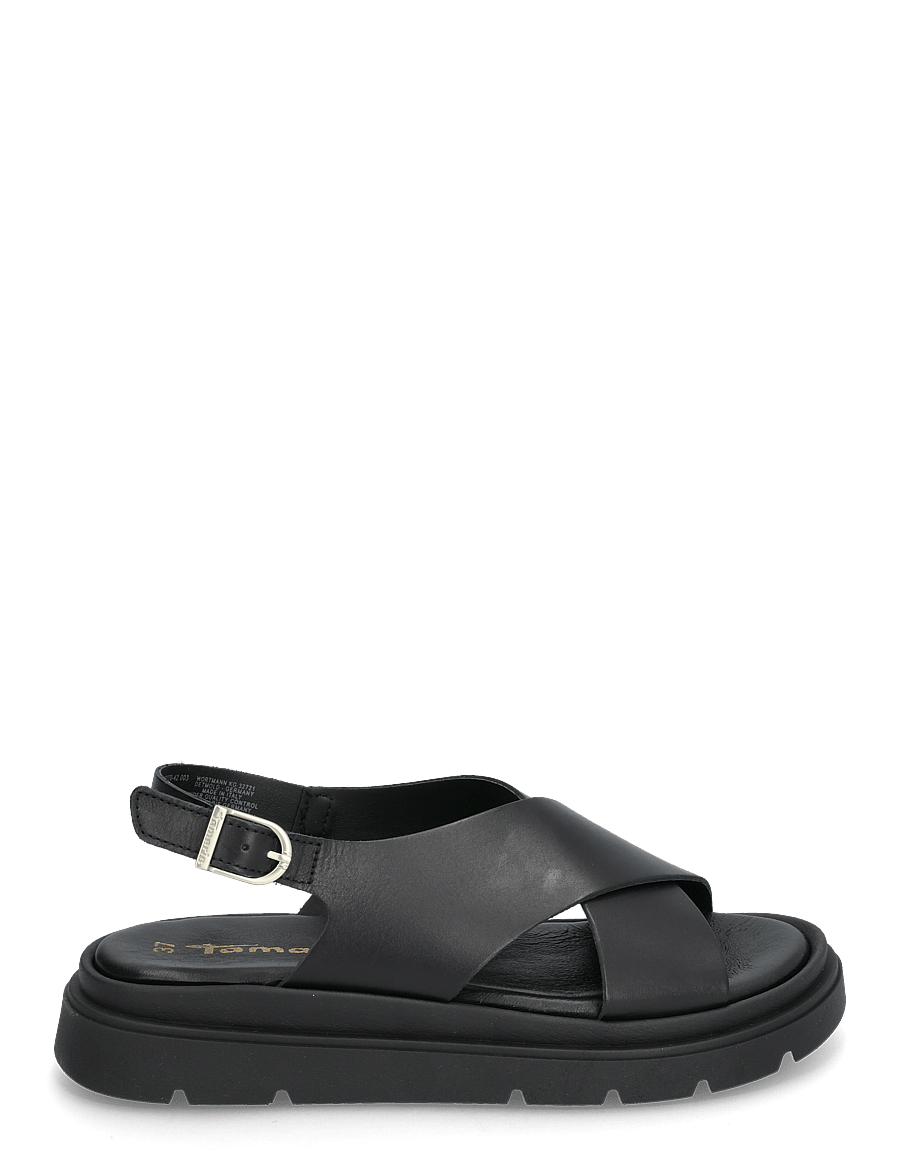 Tamaris - Women Sandals - flade sandaler - black leather - 1