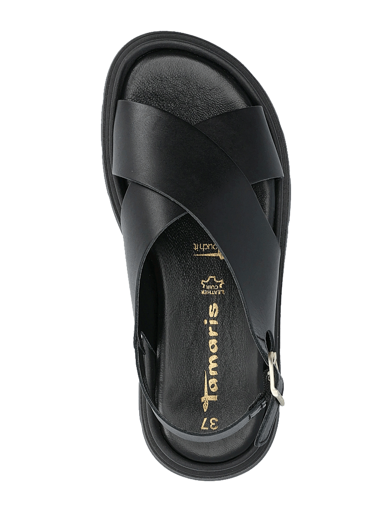 Tamaris - Women Sandals - platte sandalen - black leather - 3