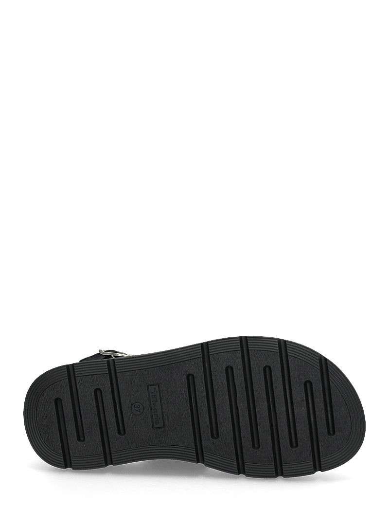 Tamaris - Women Sandals - platte sandalen - black leather - 4