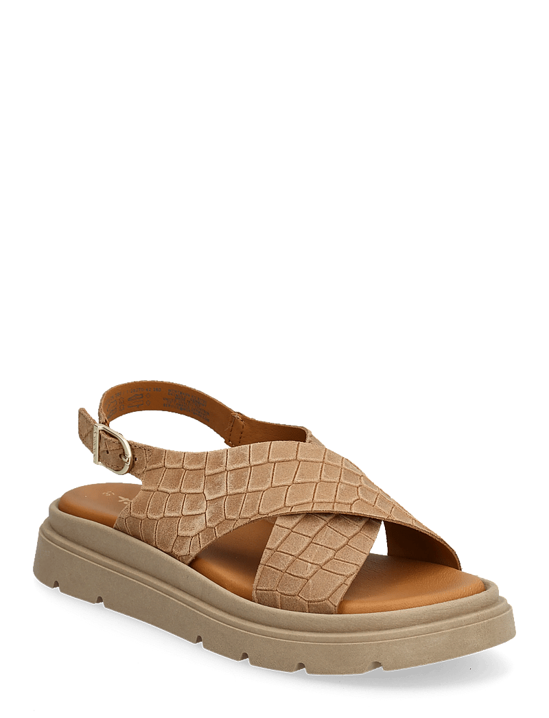 Tamaris - Women Sandals - kontsata sandaalid - brown strcture - 0
