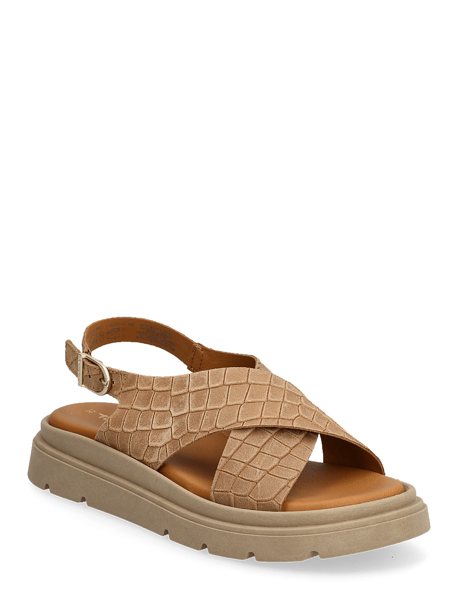 Tamaris - Women Sandals - flat sandals - brown strcture - 0