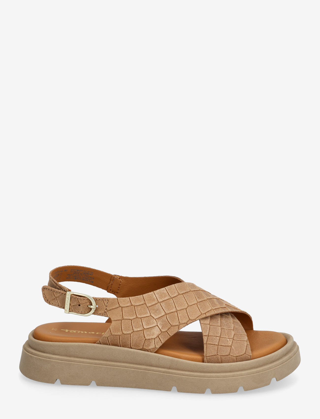 Tamaris - Women Sandals - kontsata sandaalid - brown strcture - 1