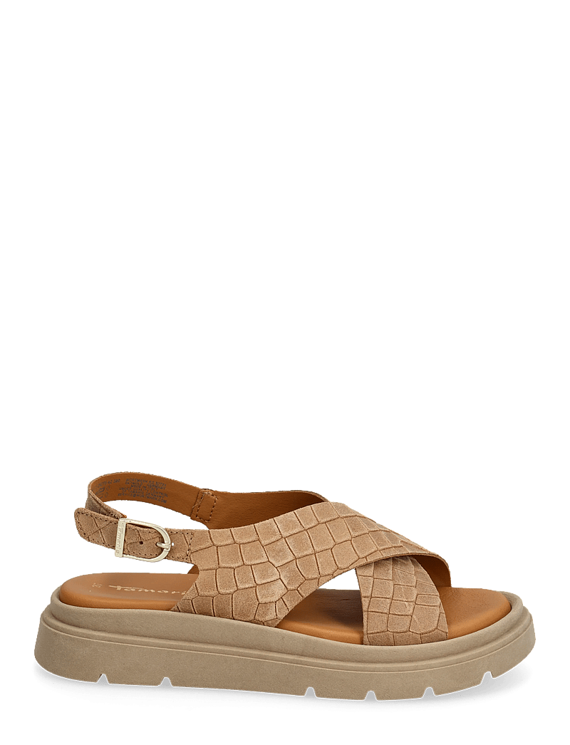 Tamaris - Women Sandals - kontsata sandaalid - brown strcture - 1