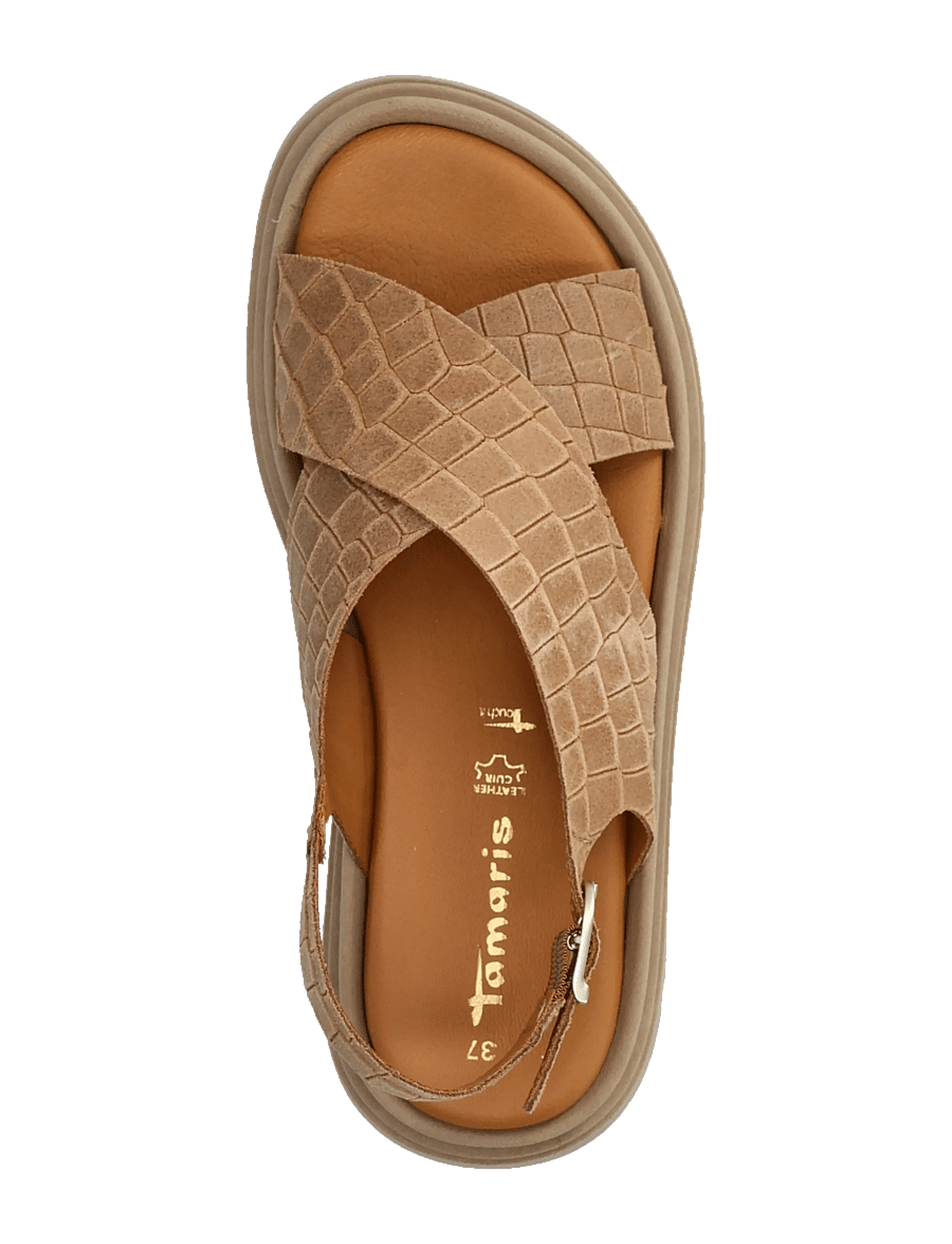 Tamaris - Women Sandals - flat sandals - brown strcture - 3