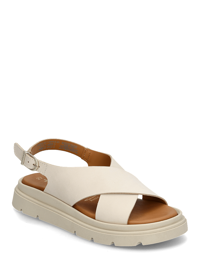 Tamaris - Women Sandals - platvorm sandaalid - ivory nubuc - 0