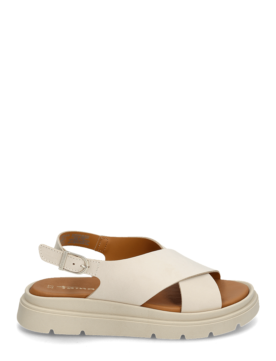 Tamaris - Women Sandals - platta sandaler - ivory nubuc - 1