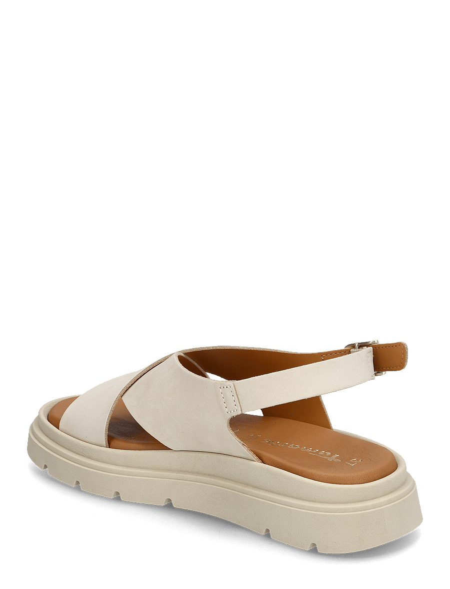 Tamaris - Women Sandals - platta sandaler - ivory nubuc - 2