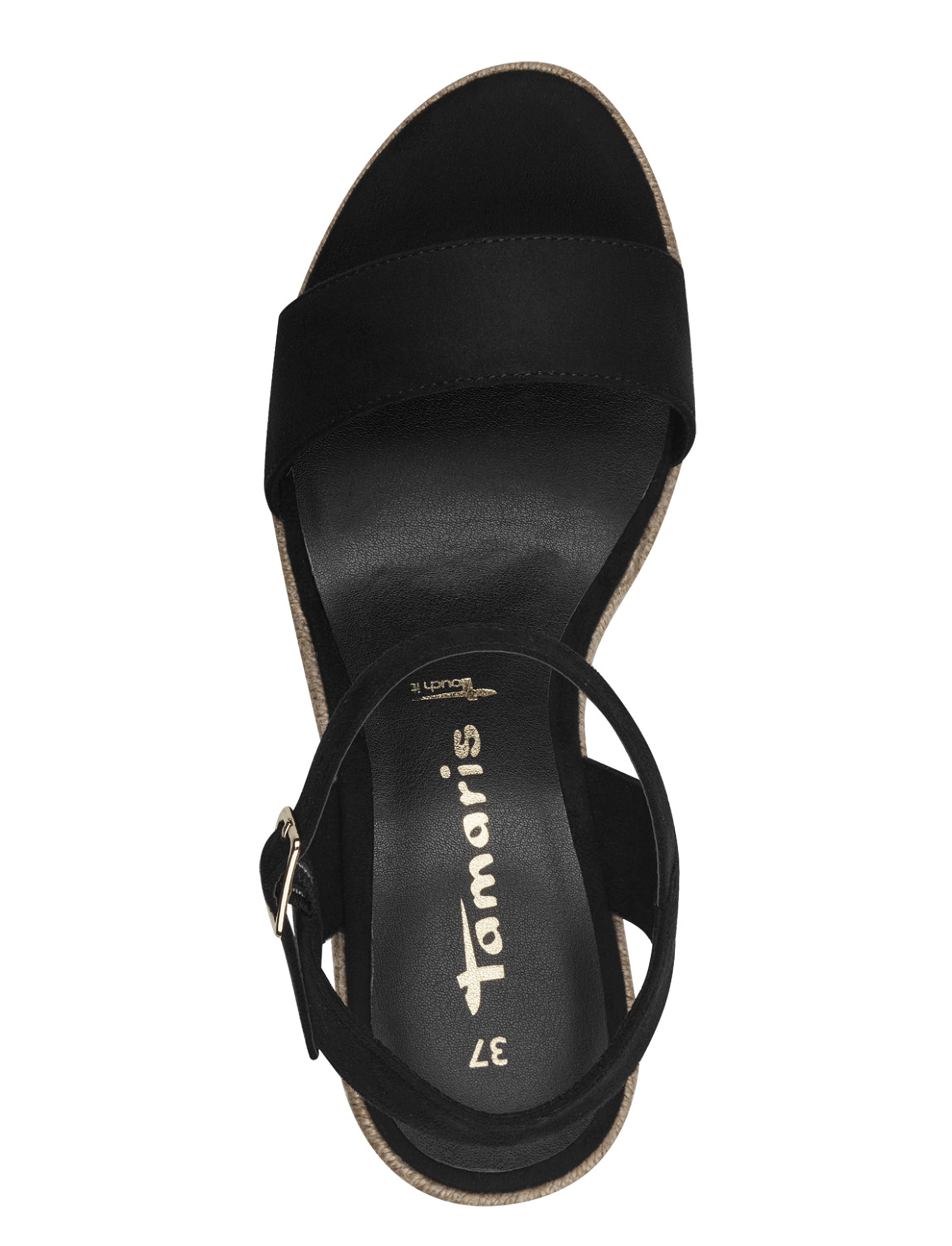 Tamaris - Women Sandals - espadrillos med klack - black - 1