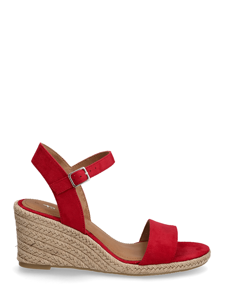 Tamaris - Women Sandals - espadrilles mit absatz - cherry - 1