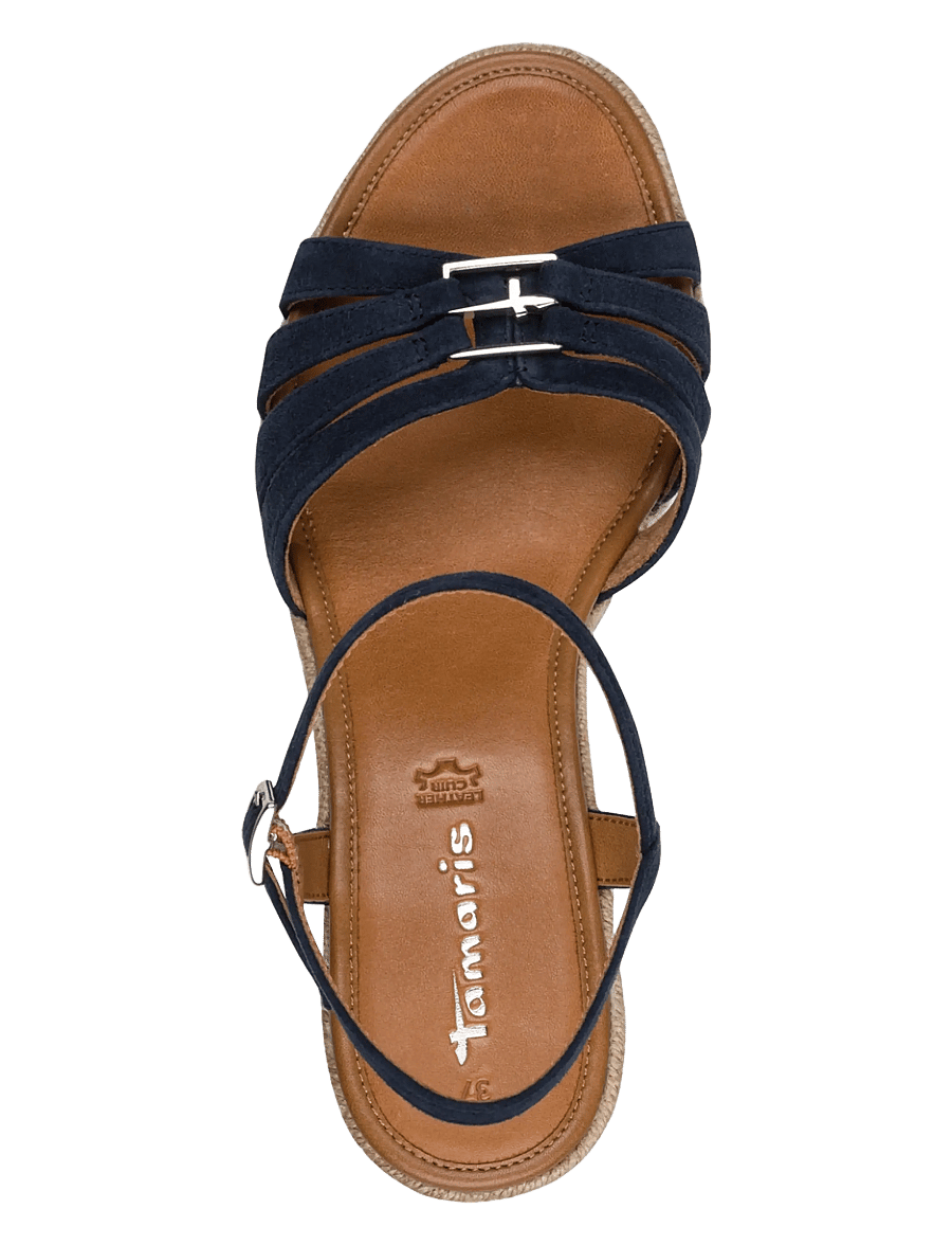 Tamaris - Women Sandals - espadrilles mit absatz - navy - 3