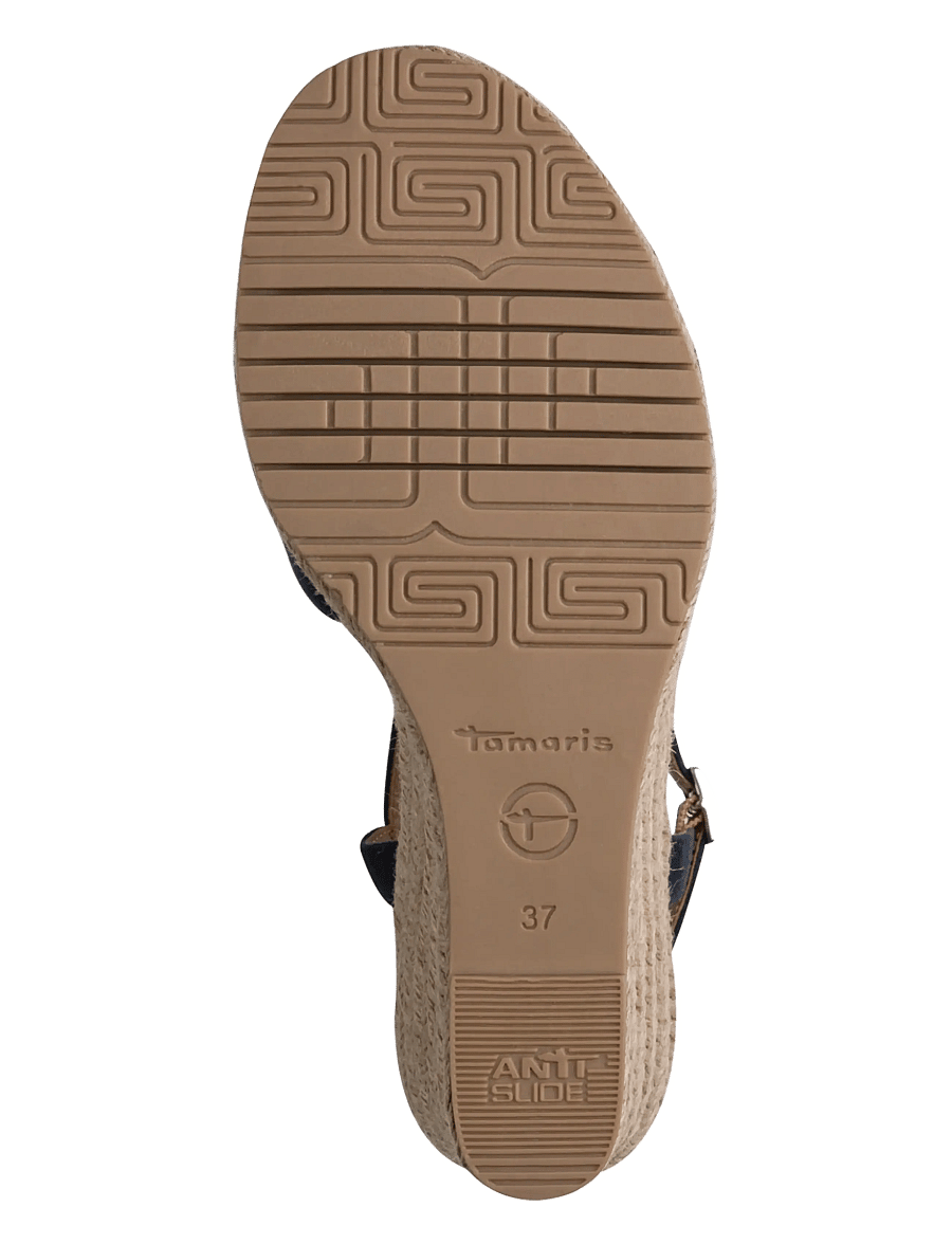 Tamaris - Women Sandals - espadrilles mit absatz - navy - 4