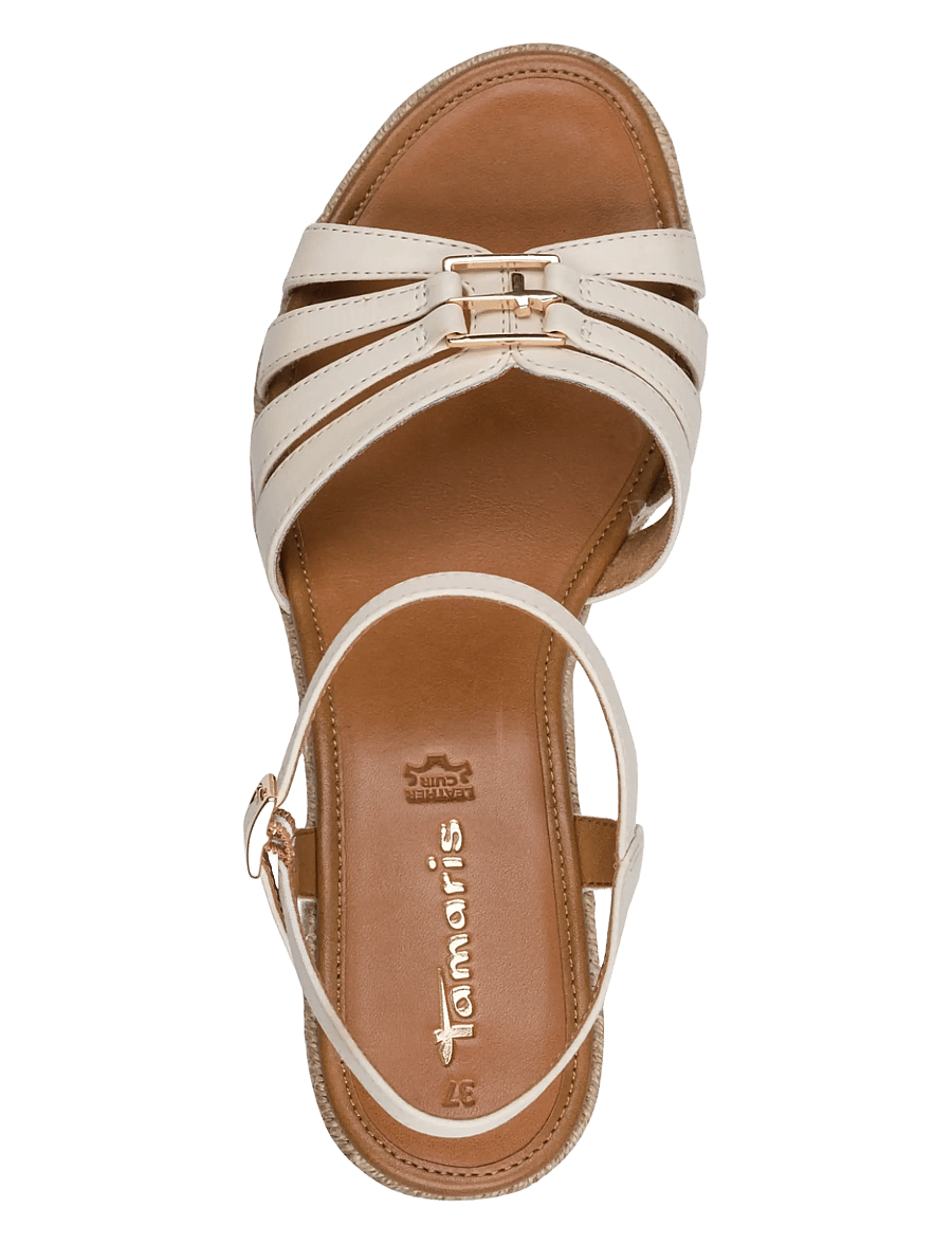 Tamaris - Women Sandals - espadrilles mit absatz - offwhite - 4