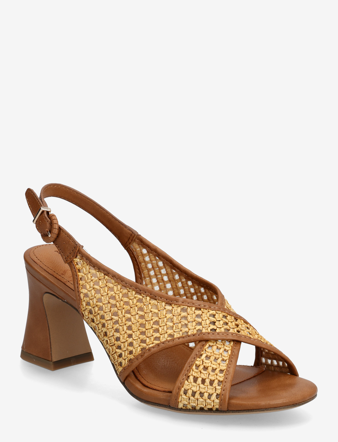 Tamaris - Women Sandals - slingbacks med hæle - cognac comb - 0