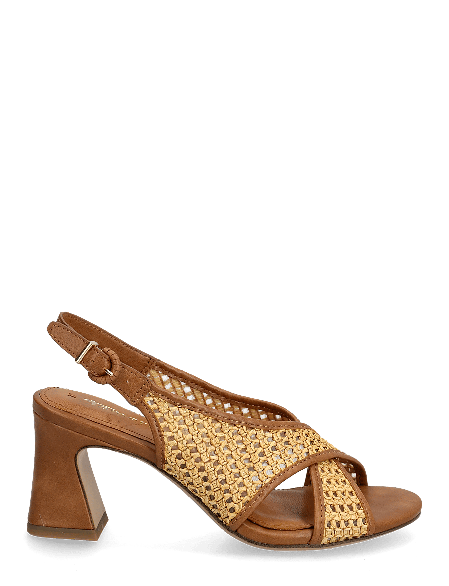 Tamaris - Women Sandals - heeled sandals - cognac comb - 1
