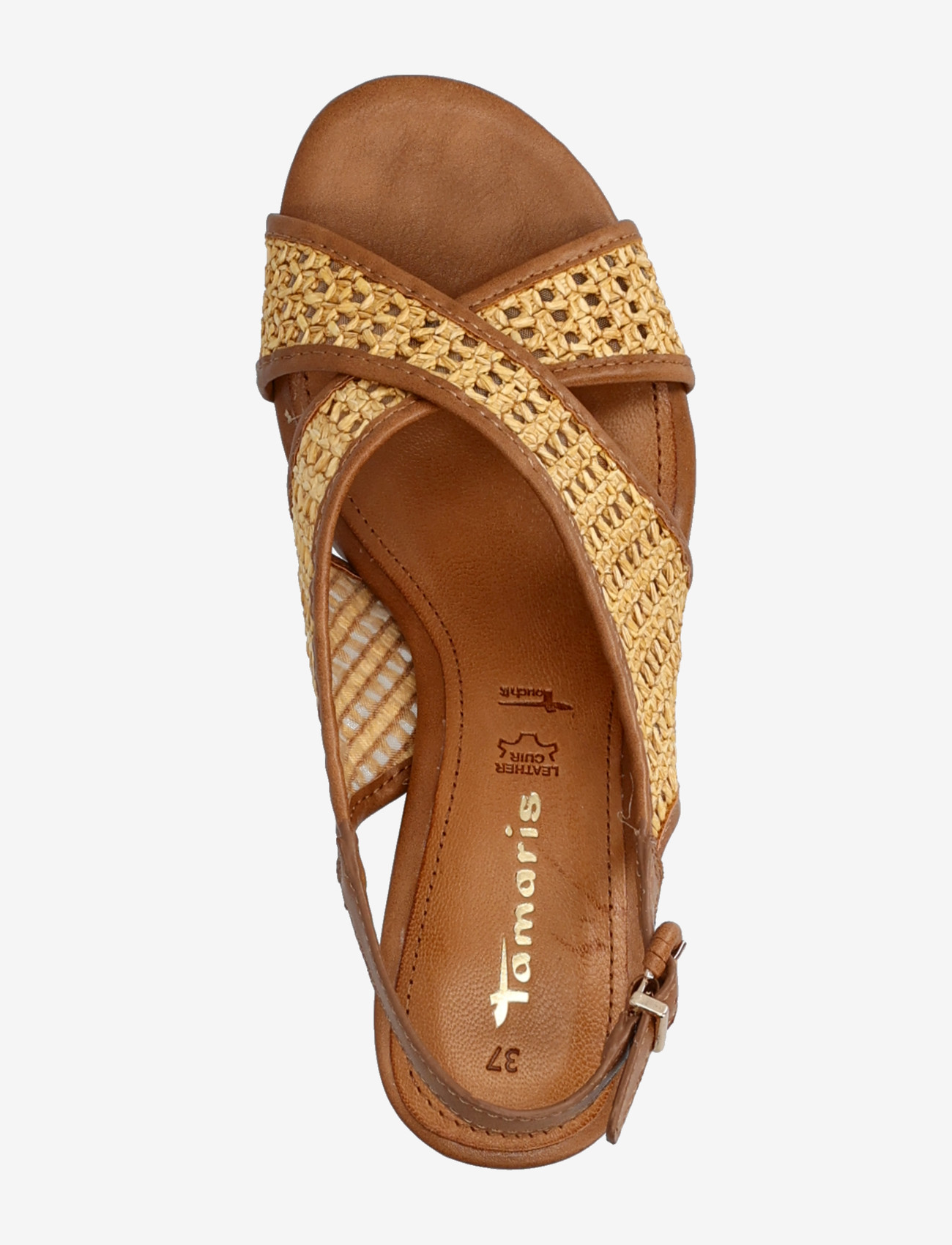 Tamaris - Women Sandals - slingbacks med hæle - cognac comb - 3