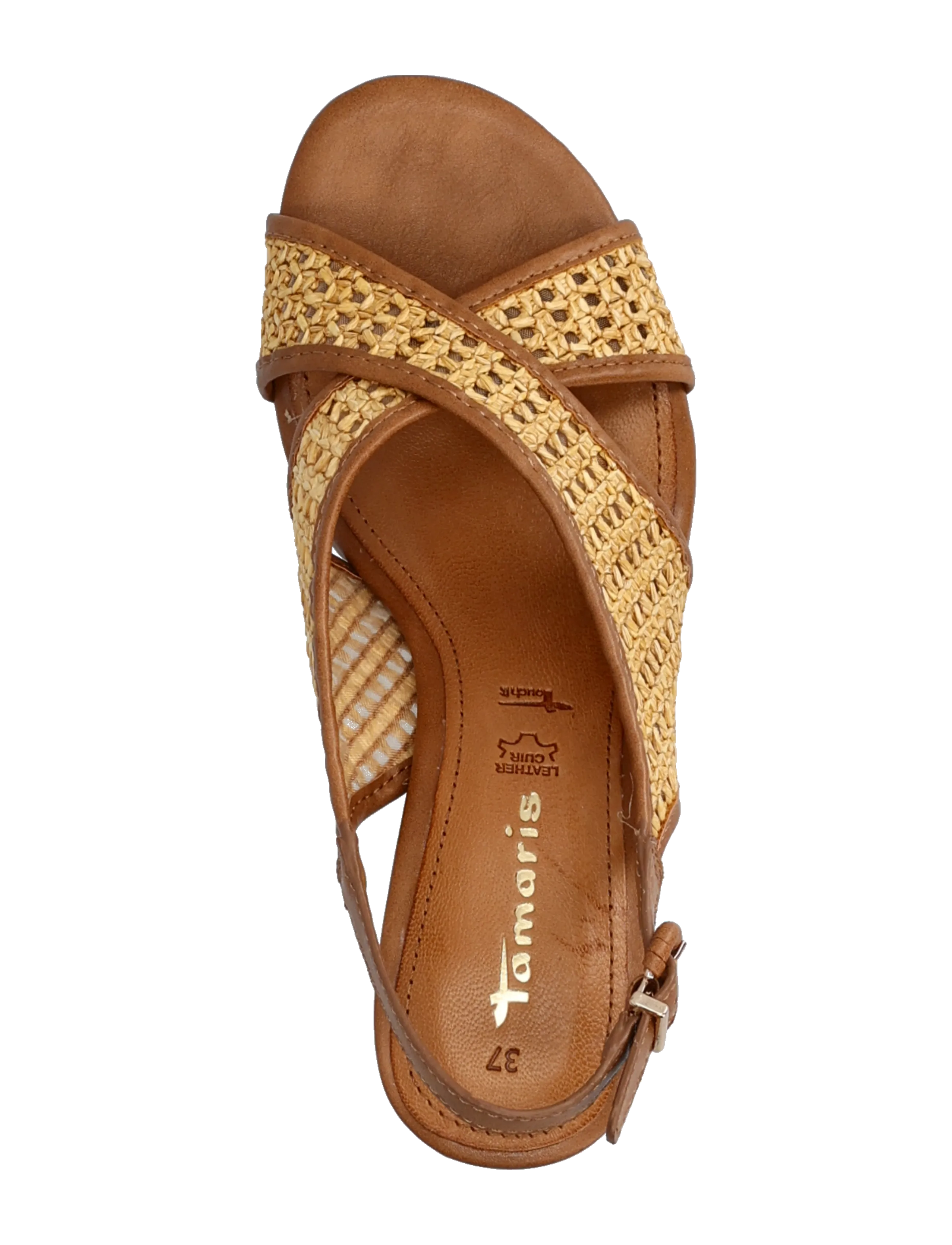 Tamaris - Women Sandals - slingbacks met hak - cognac comb - 3