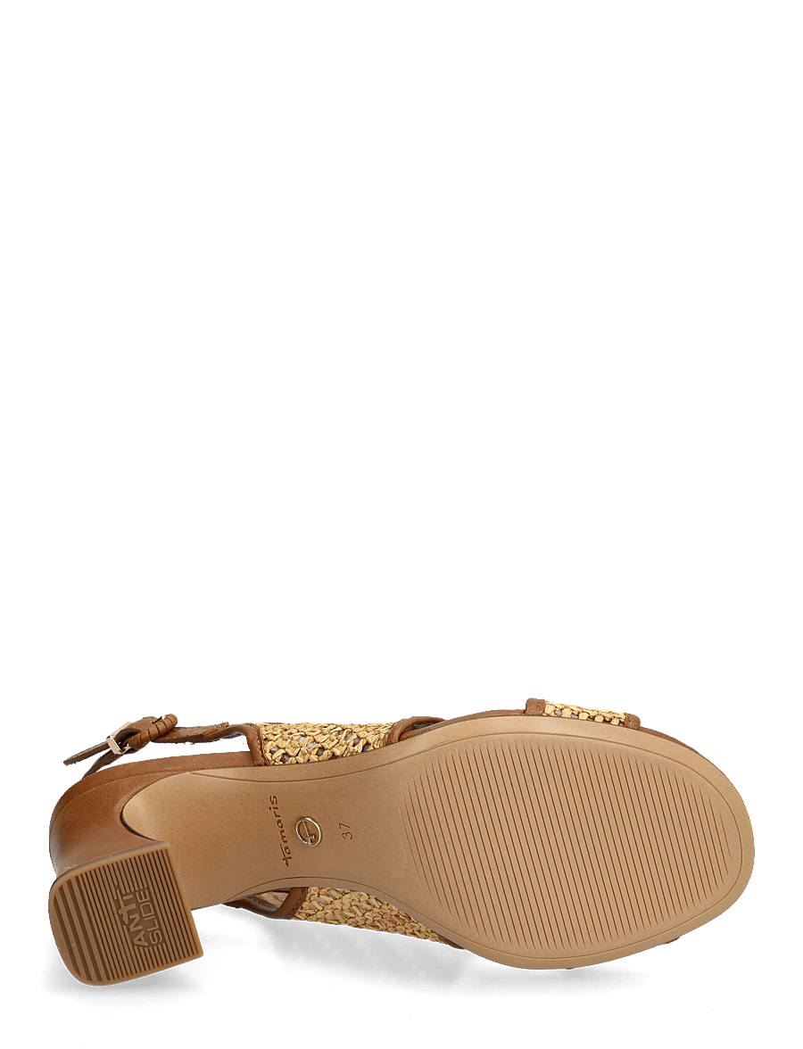 Tamaris - Women Sandals - heeled sandals - cognac comb - 4