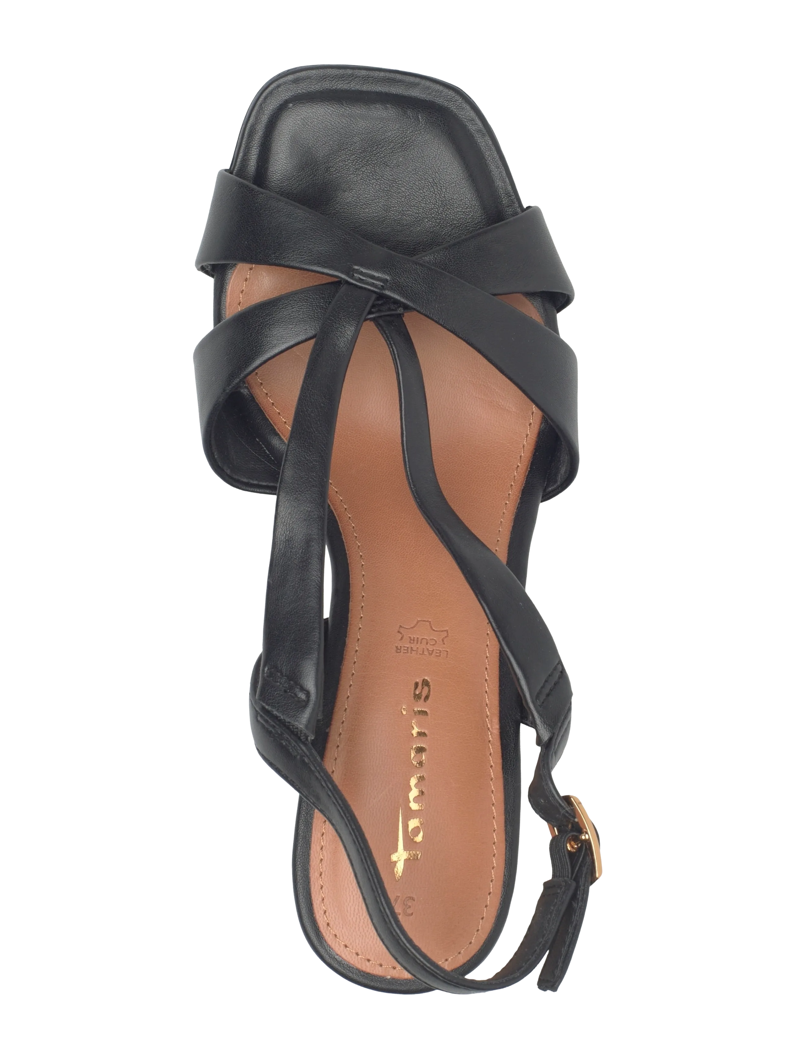 Tamaris - Women Sandals - slingbacks med hæl - black matt - 3