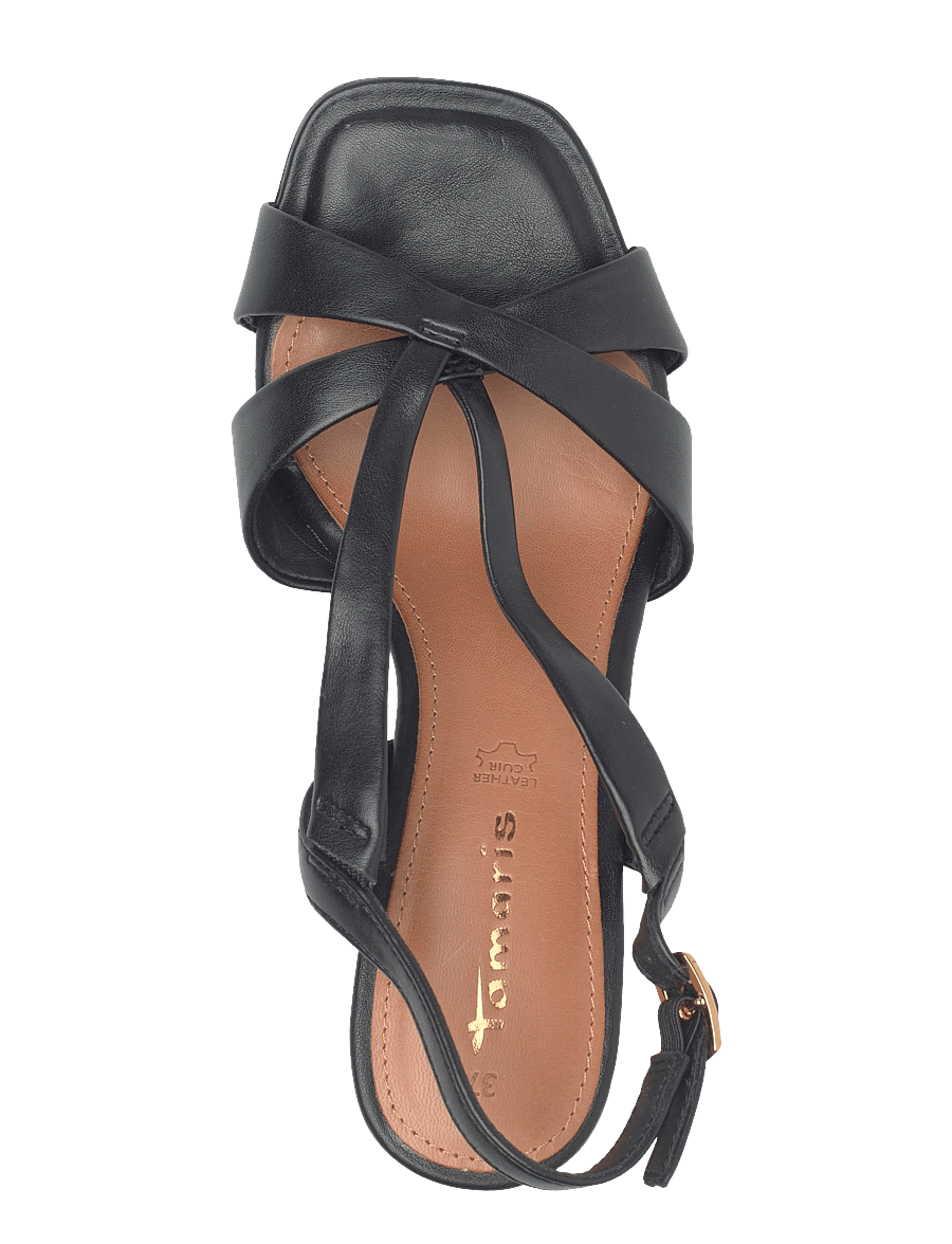 Tamaris - Women Sandals - sandały na obcasie - black matt - 3