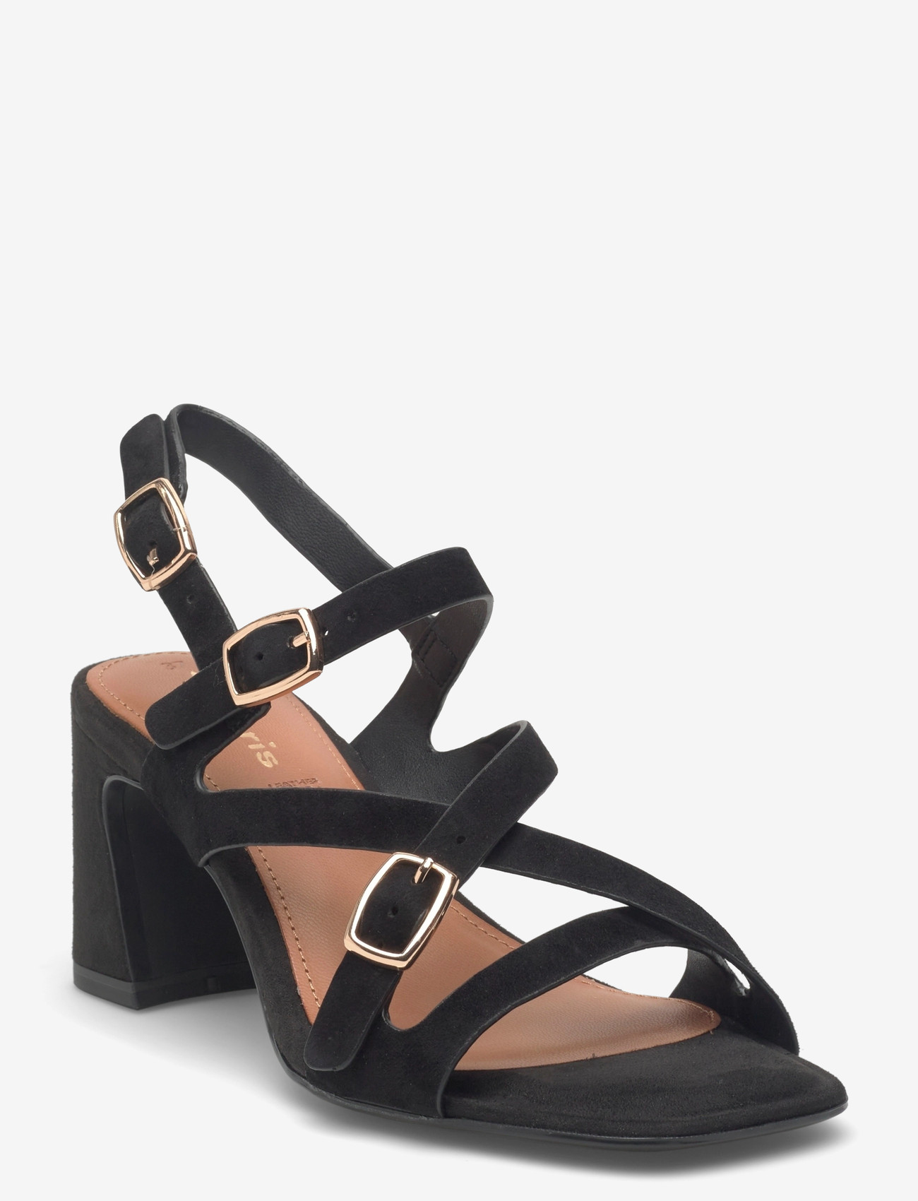 Tamaris - Women Sandals - slingbacks med hæle - black suede - 0