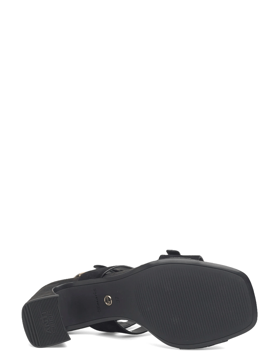 Tamaris - Women Sandals - kontsaga sandaalid - black suede - 4