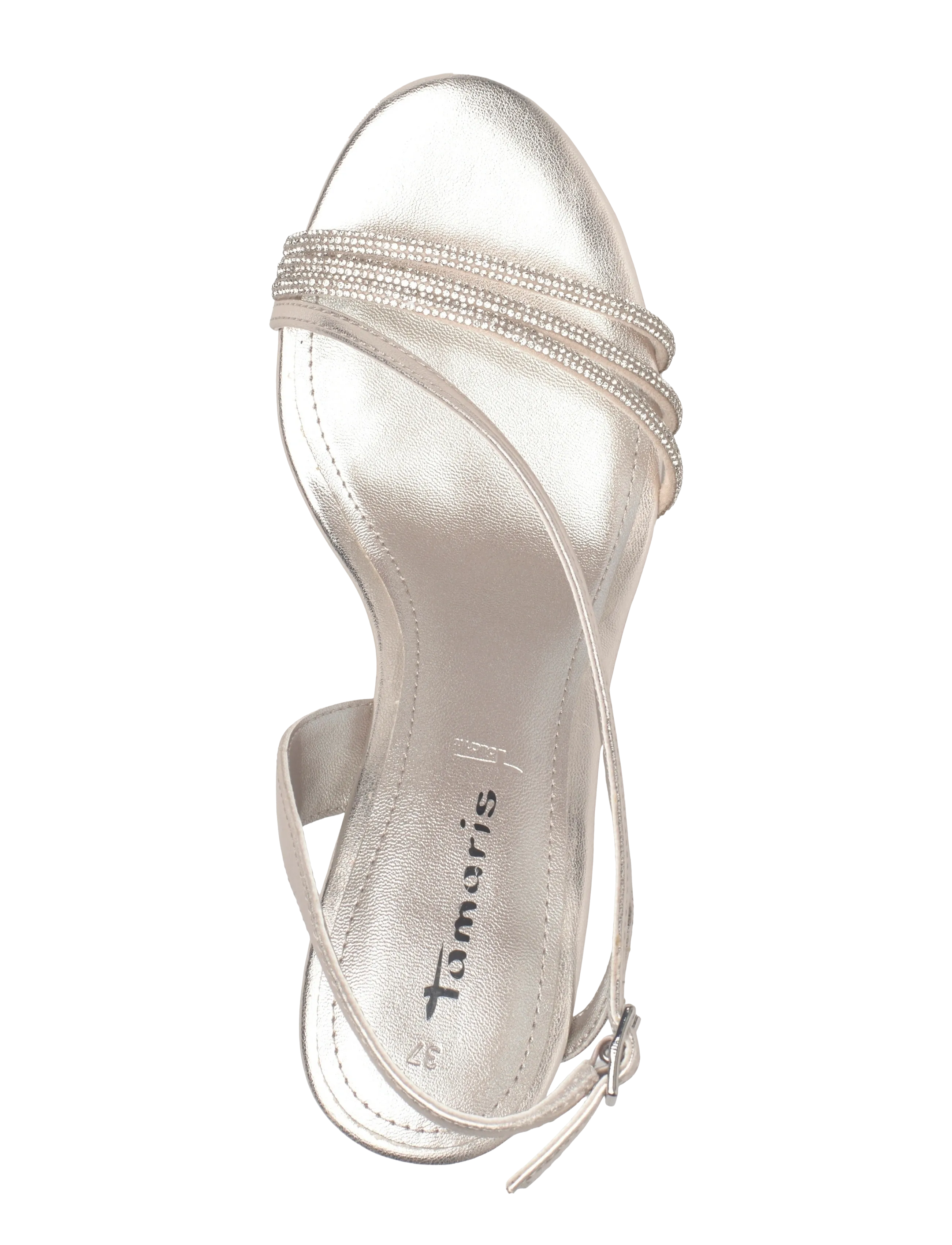 Tamaris - Women Sandals - högklackade slingbacks - platinum - 3