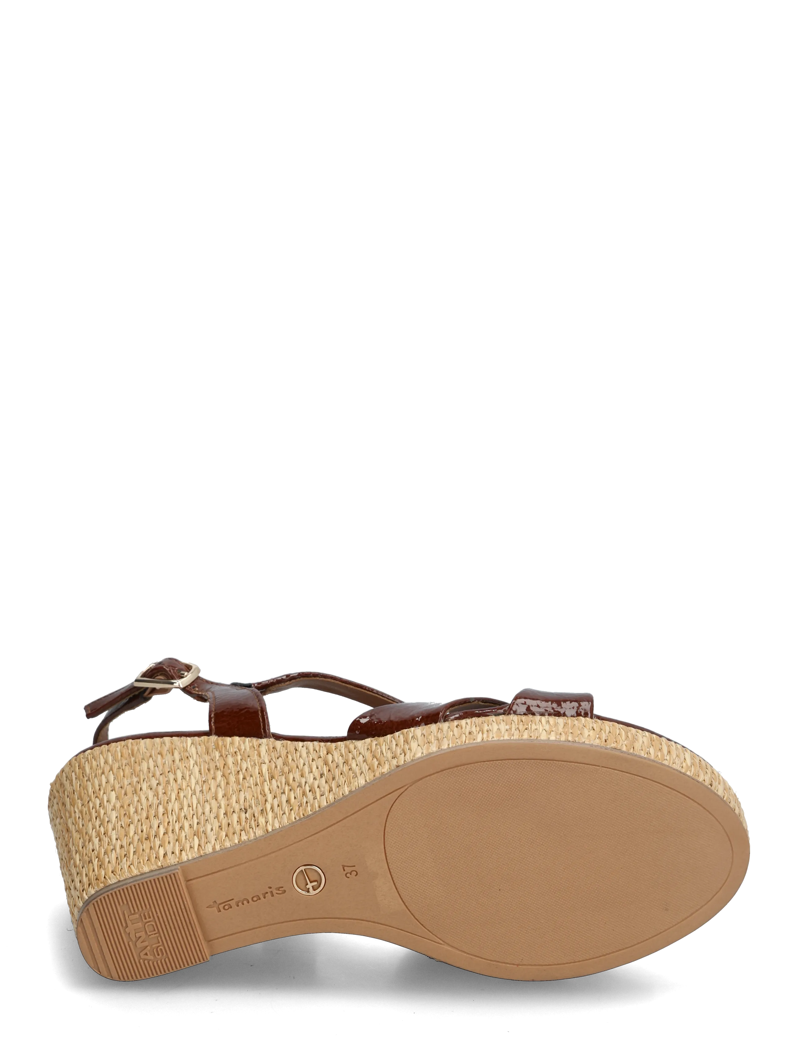 Tamaris - Women Sandals - plateau-sandalen - cognac patent - 4