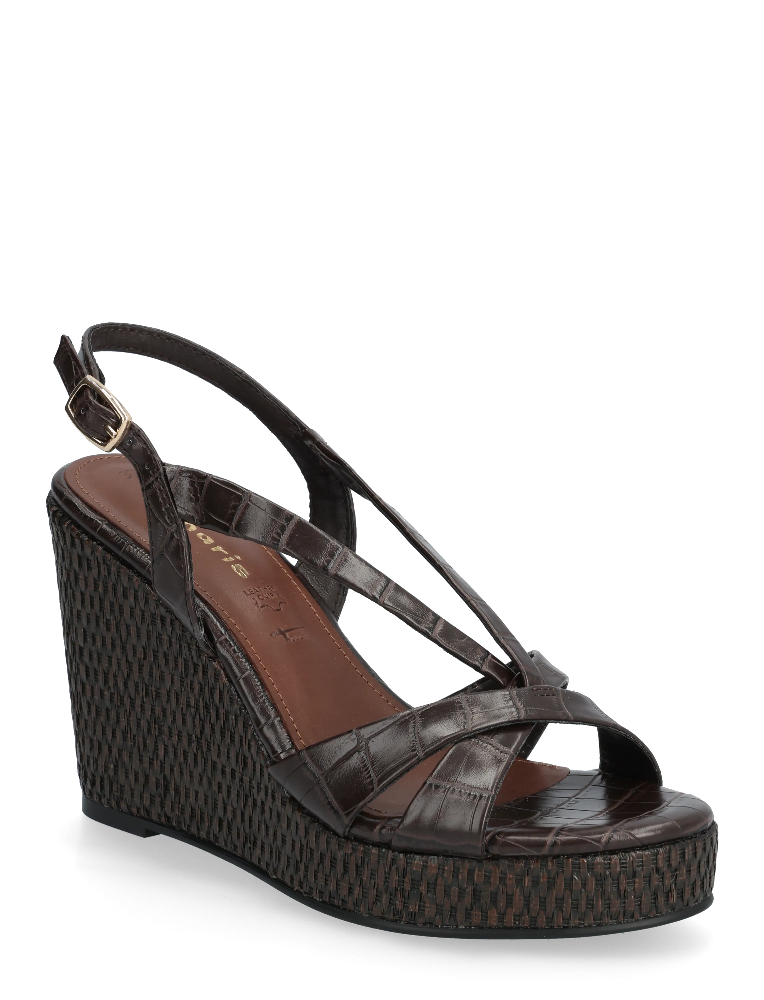 Tamaris Women Sandals, 38, Heels, Braun - Wedges, Frauen